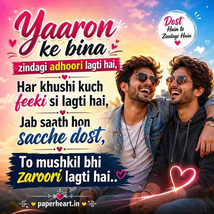 Friendship Shayari In Hindi
