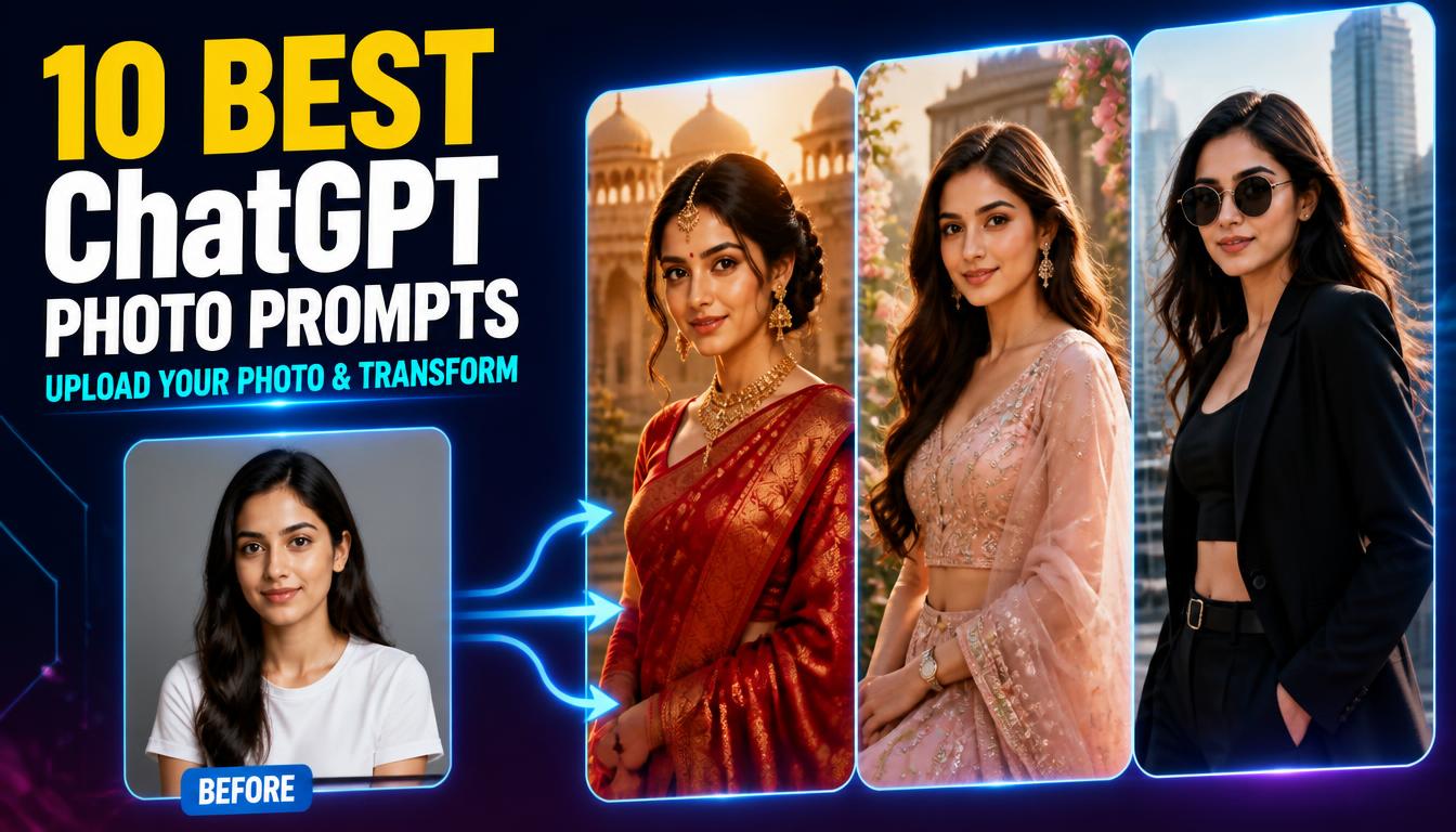 ChatGPT Photo Prompts for Girls – Before and After AI Photo Editing